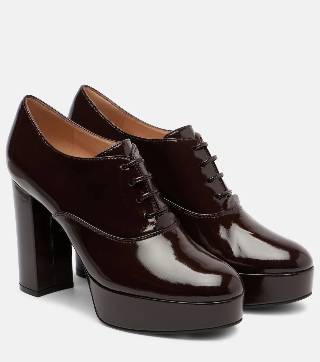 Gianvito Rossi - 70 lace-up leather platform pumps
