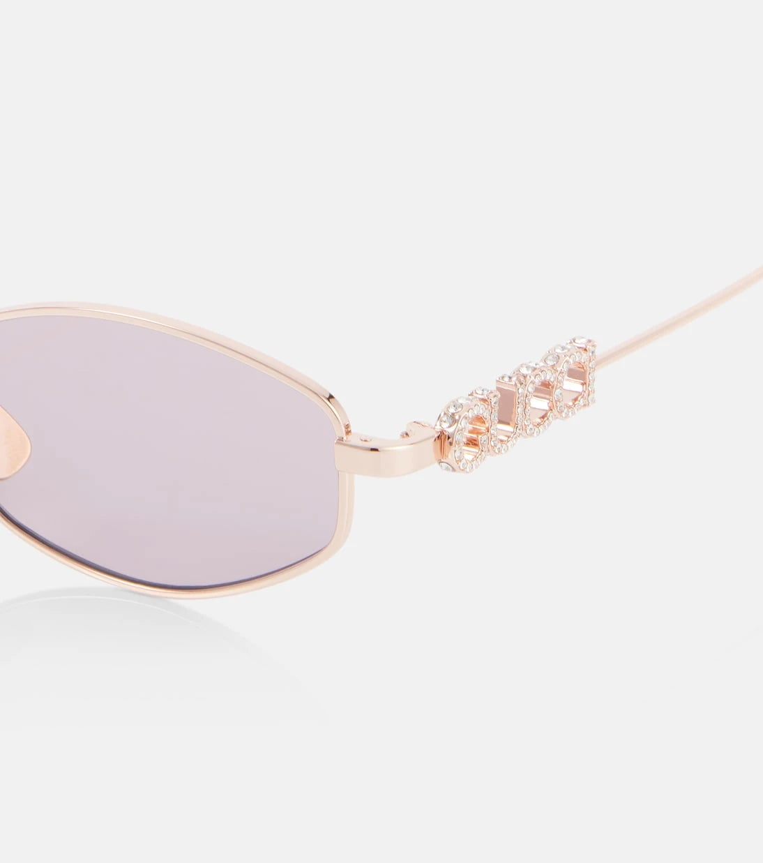 Gucci - Logolu, oval güneş gözlüğü