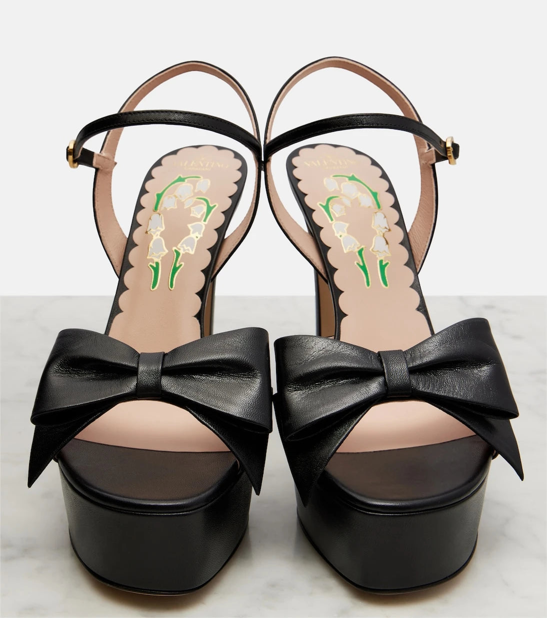 Valentino Garavani - Bowow leather platform sandals
