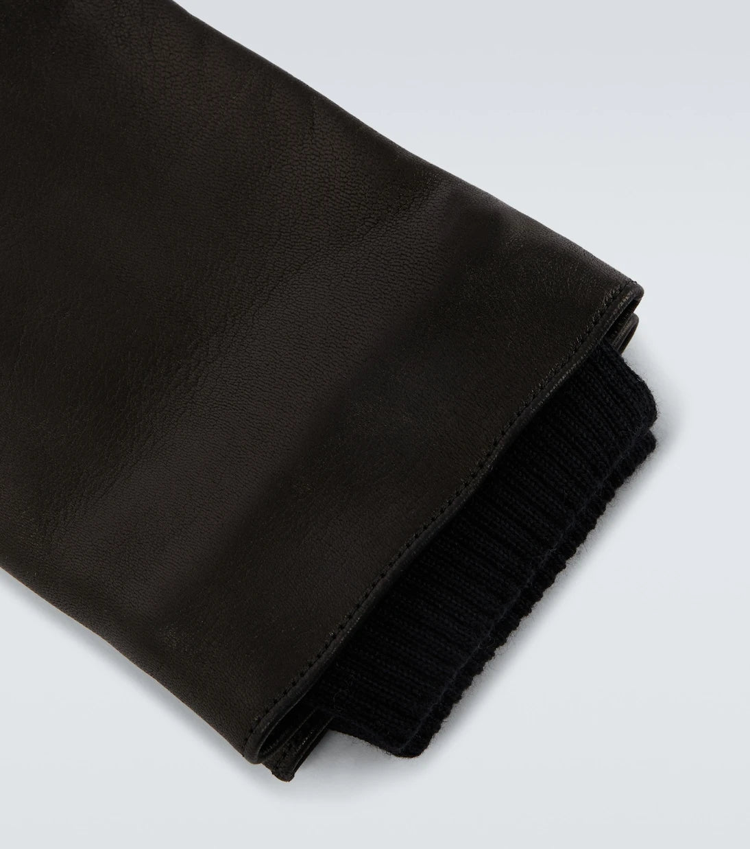 Saint Laurent - Cassandre wool-lined leather gloves
