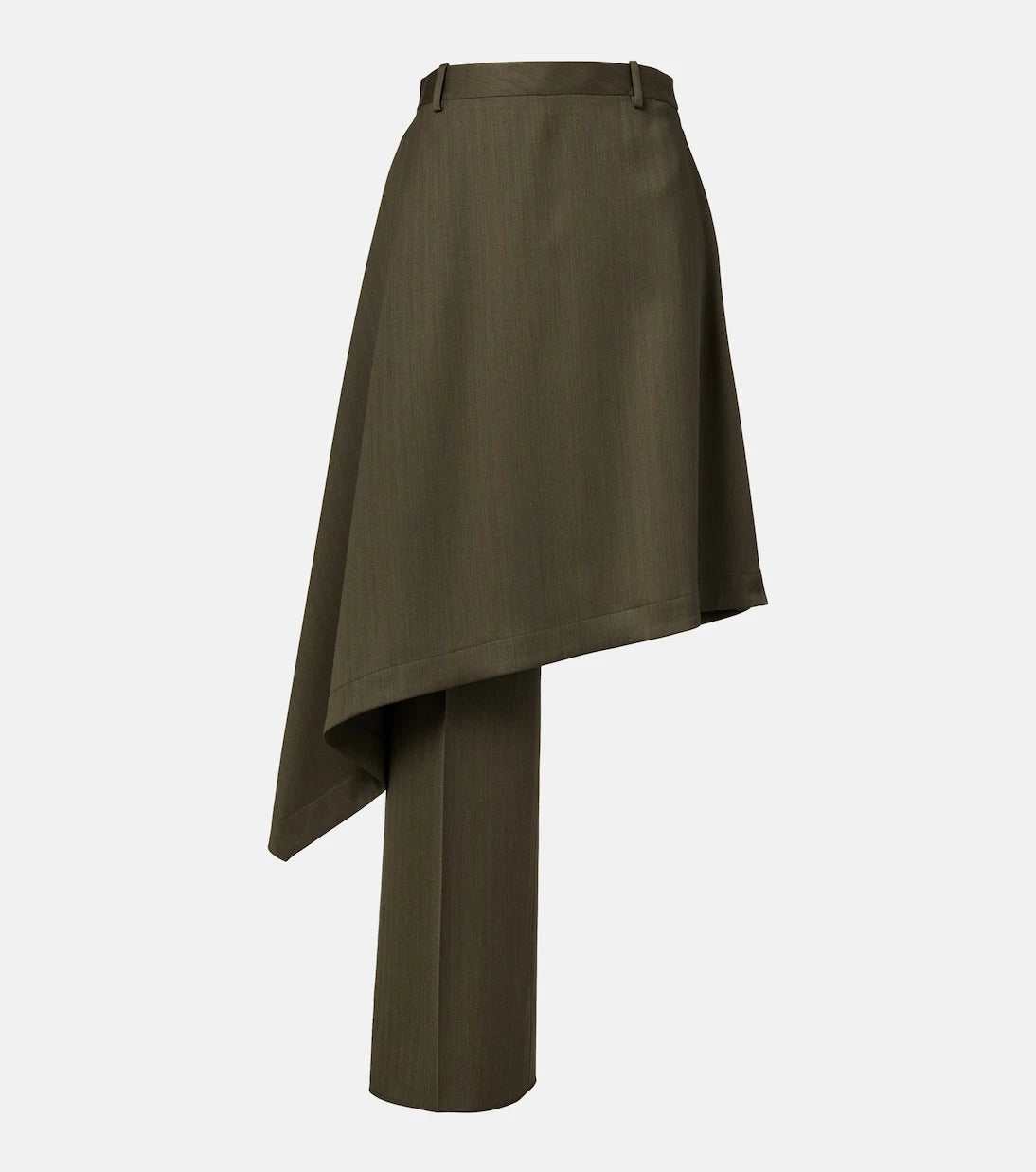 Bottega Veneta - Asymmetric wool midi skirt