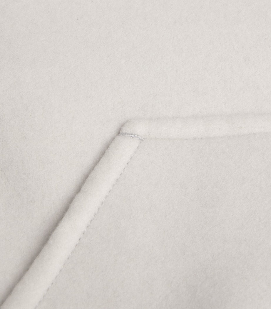 Agnona White Cashmere Bomber Jacket