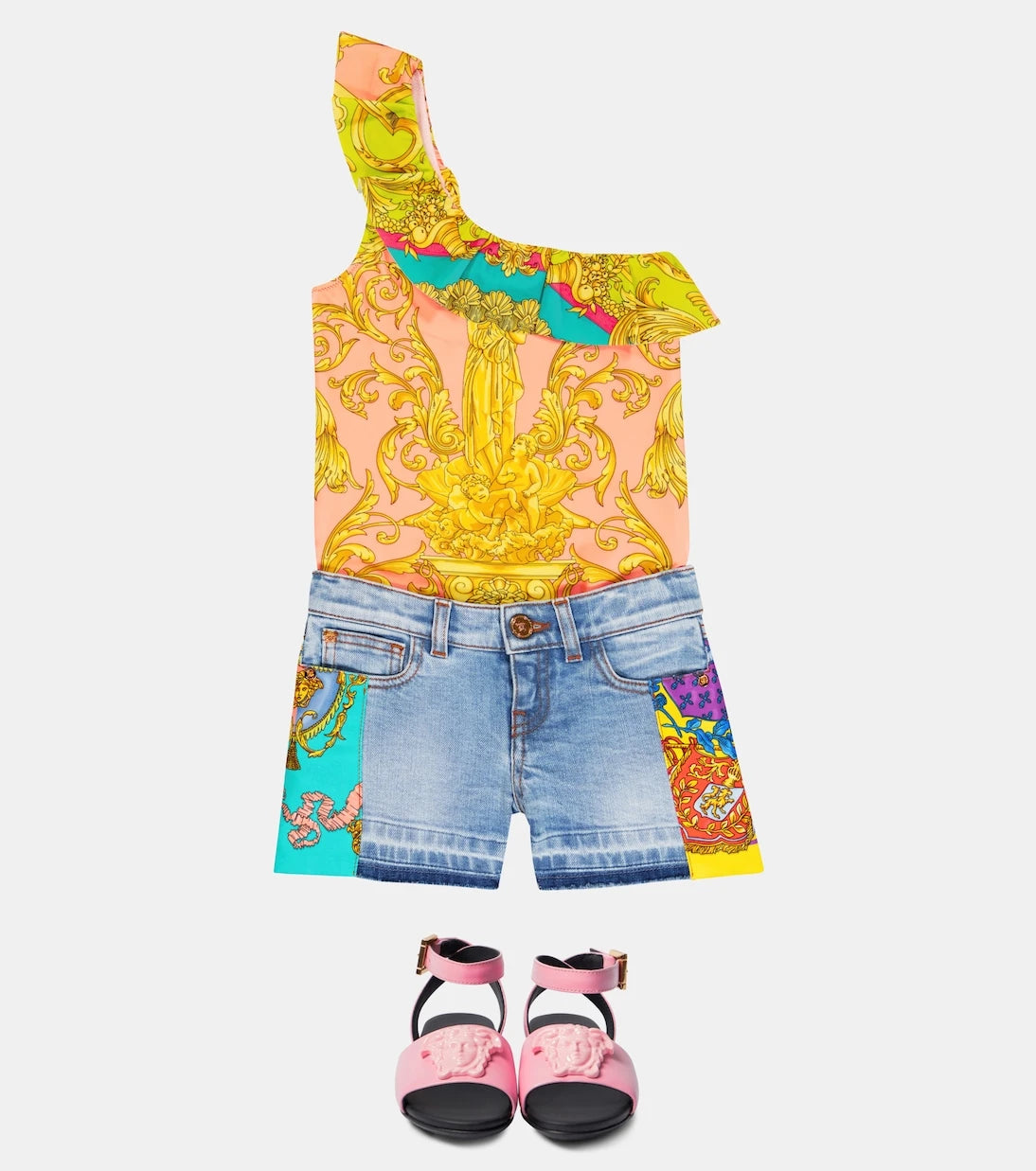 Versace Kids - Royal Rebellion denim shorts