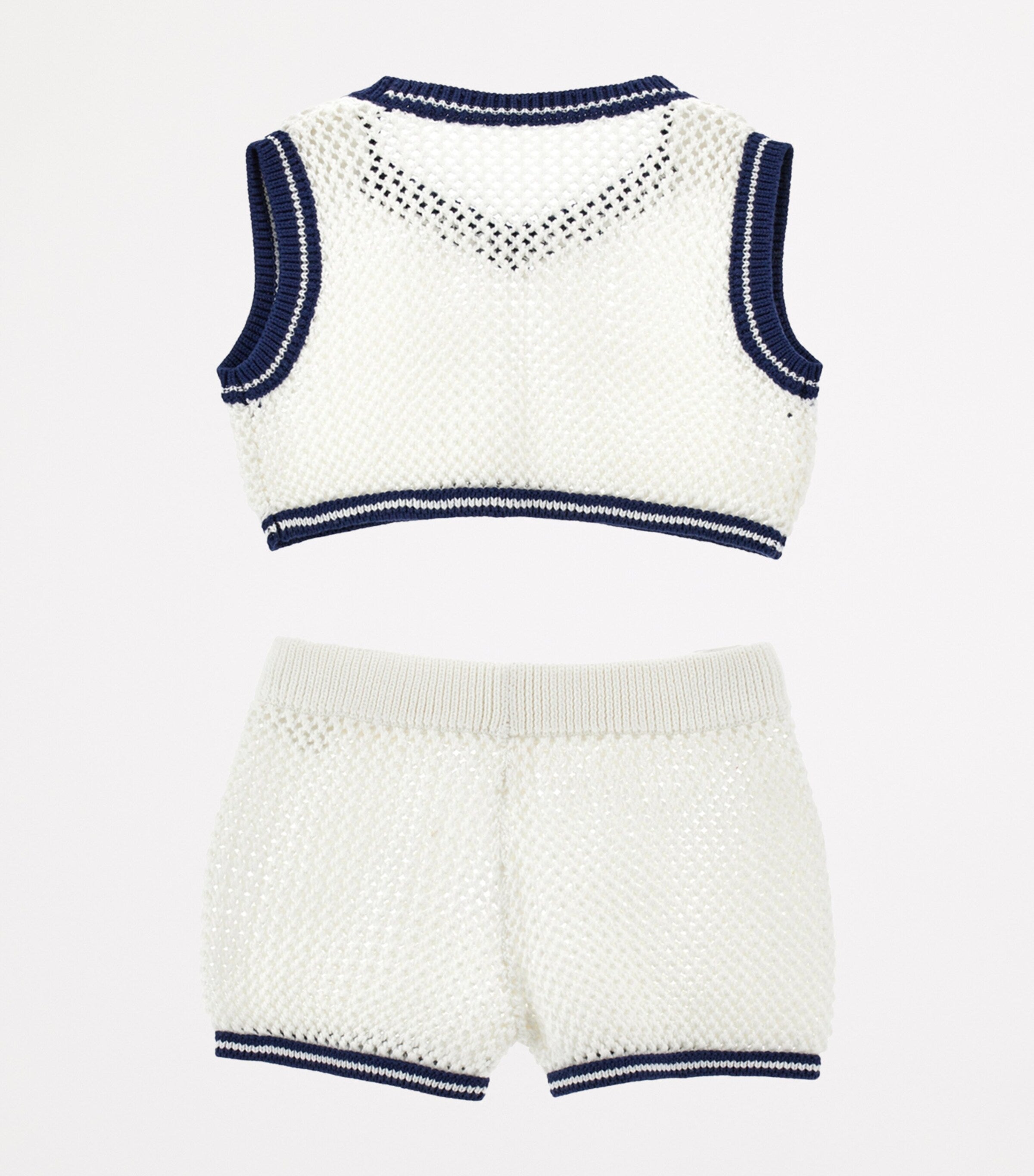 Crochet Sweater Vest and Shorts Set (2-12 Years)