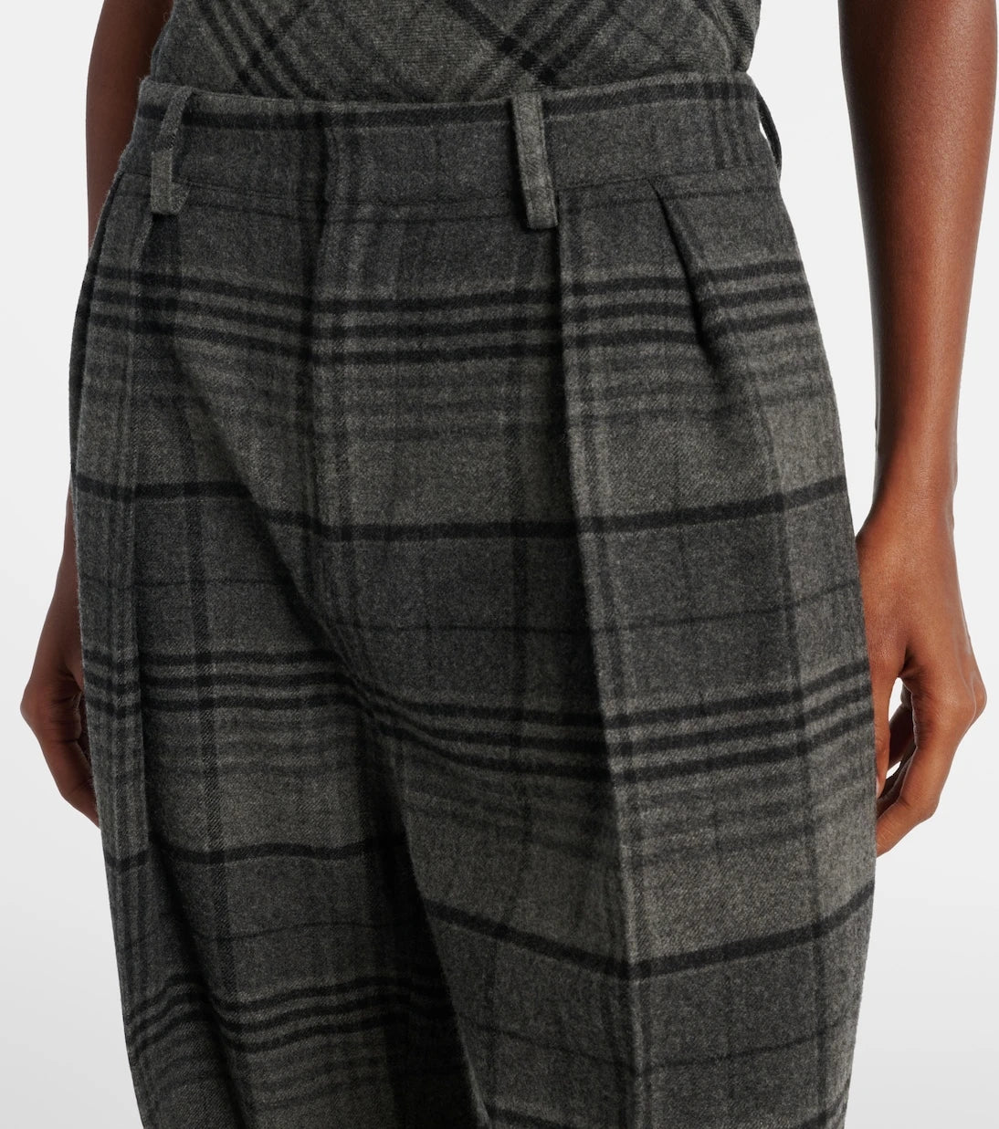 Ralph Lauren Collection - Jody checked wool wide-leg pants