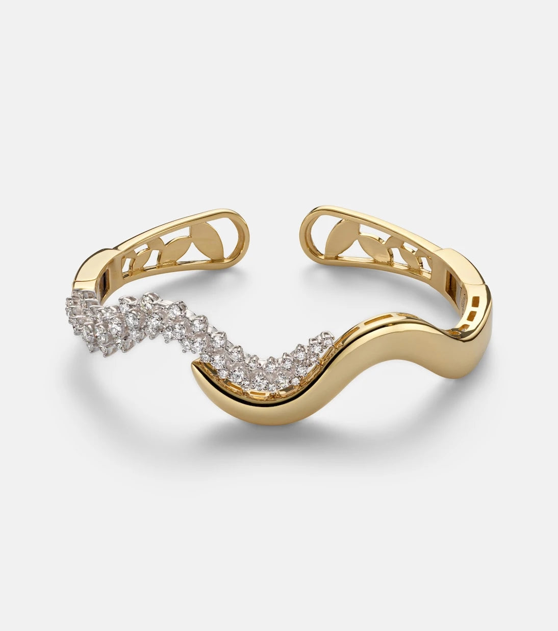 Yeprem - Golden Strada 18kt gold bangle with diamonds