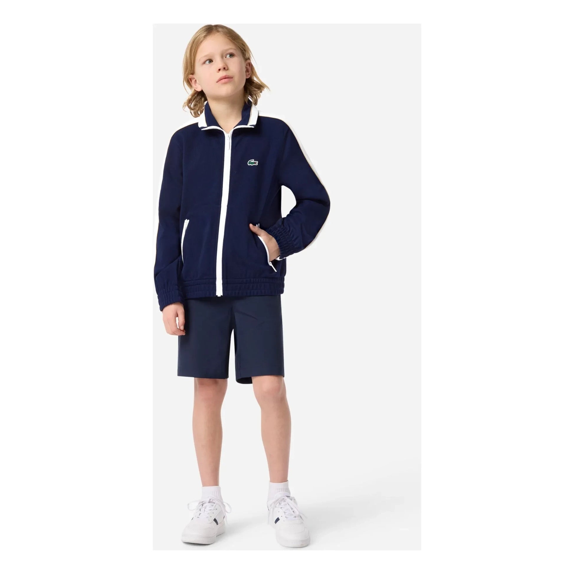 Lacoste - Organic Cotton Sport Zip Sweat | Navy blue