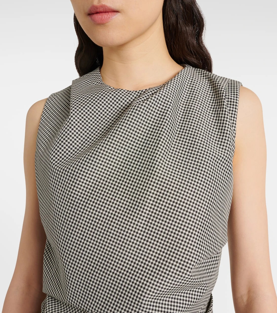 Róhe - Checked wool-blend top