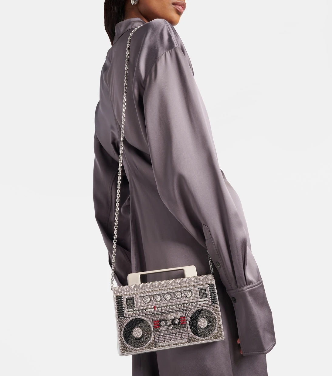 Judith Leiber Couture - Soft Boom Box embellished clutch