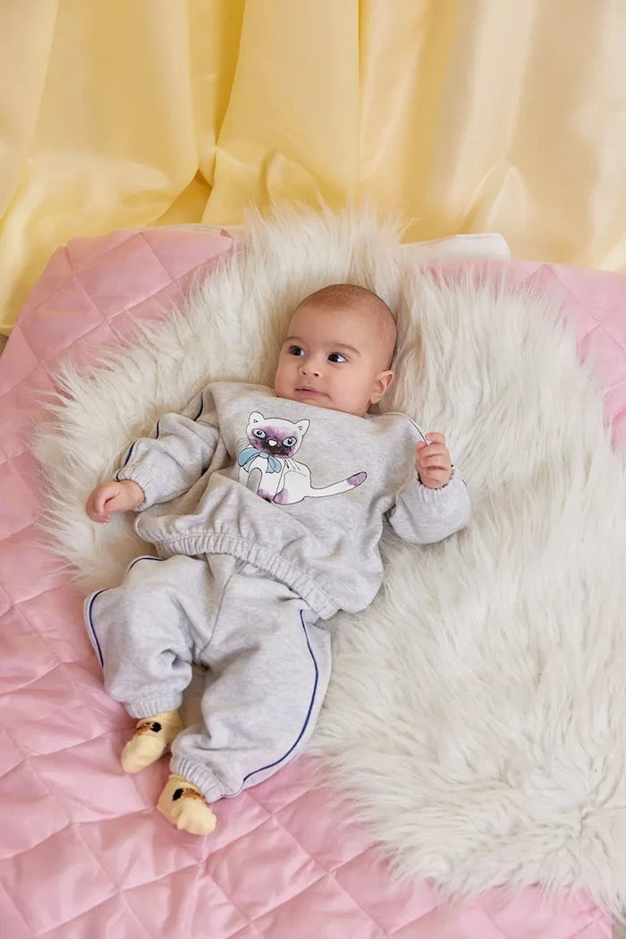 Детски памучен суичър Mini Rodini Siamese