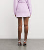 Self-Portrait Purple Crystal-Embellished Mini Skirt