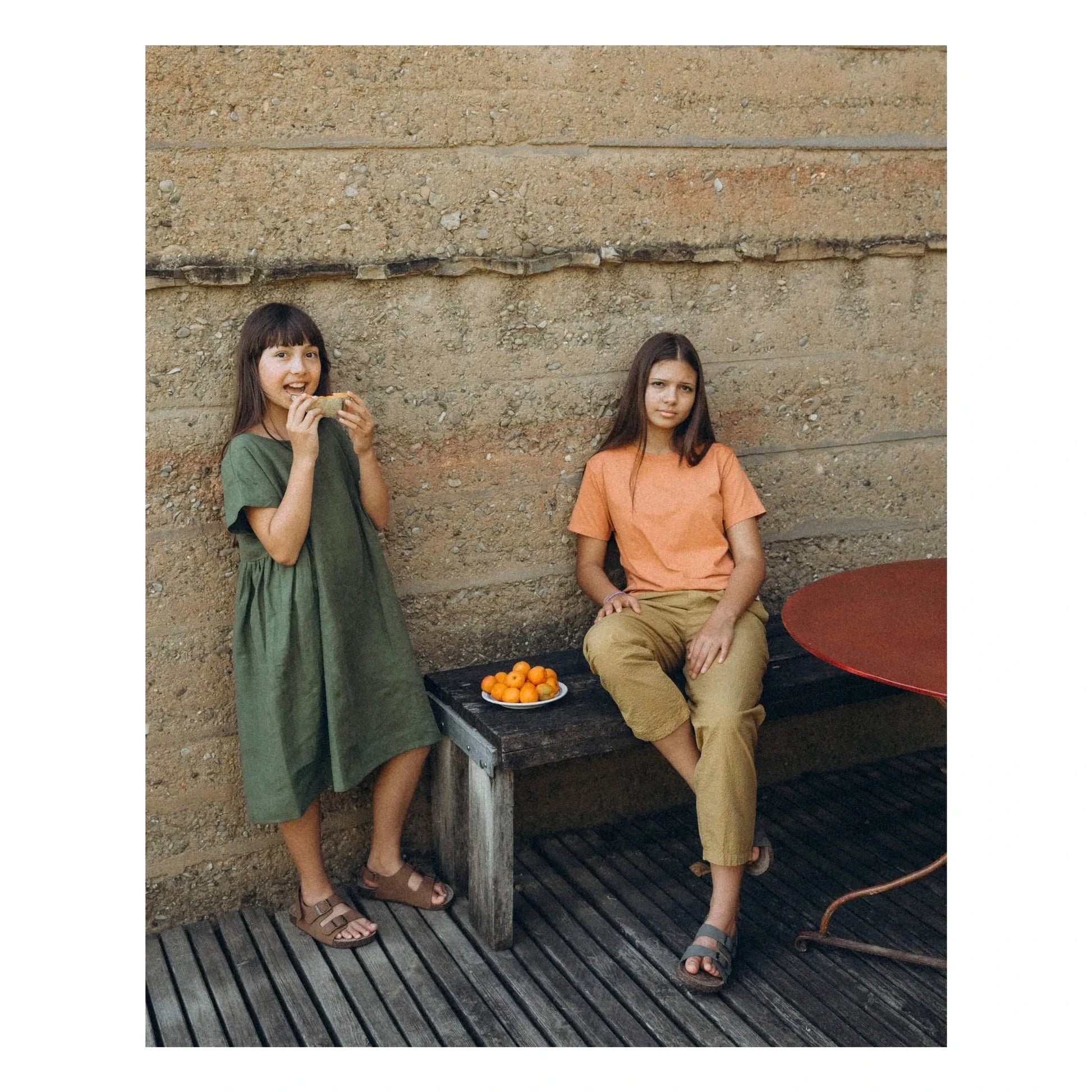 Matona - Boxy Linen Mi-Long Dress | Olive