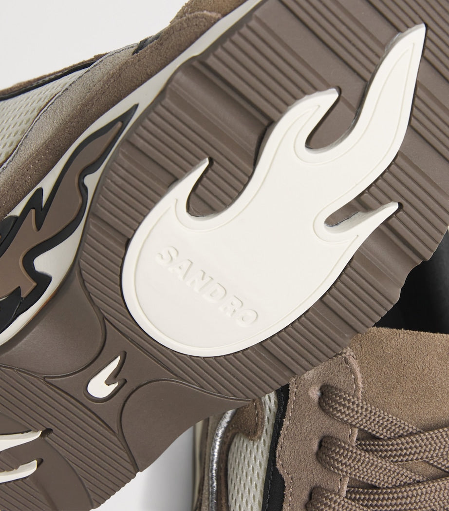 Brown Flame Sneakers