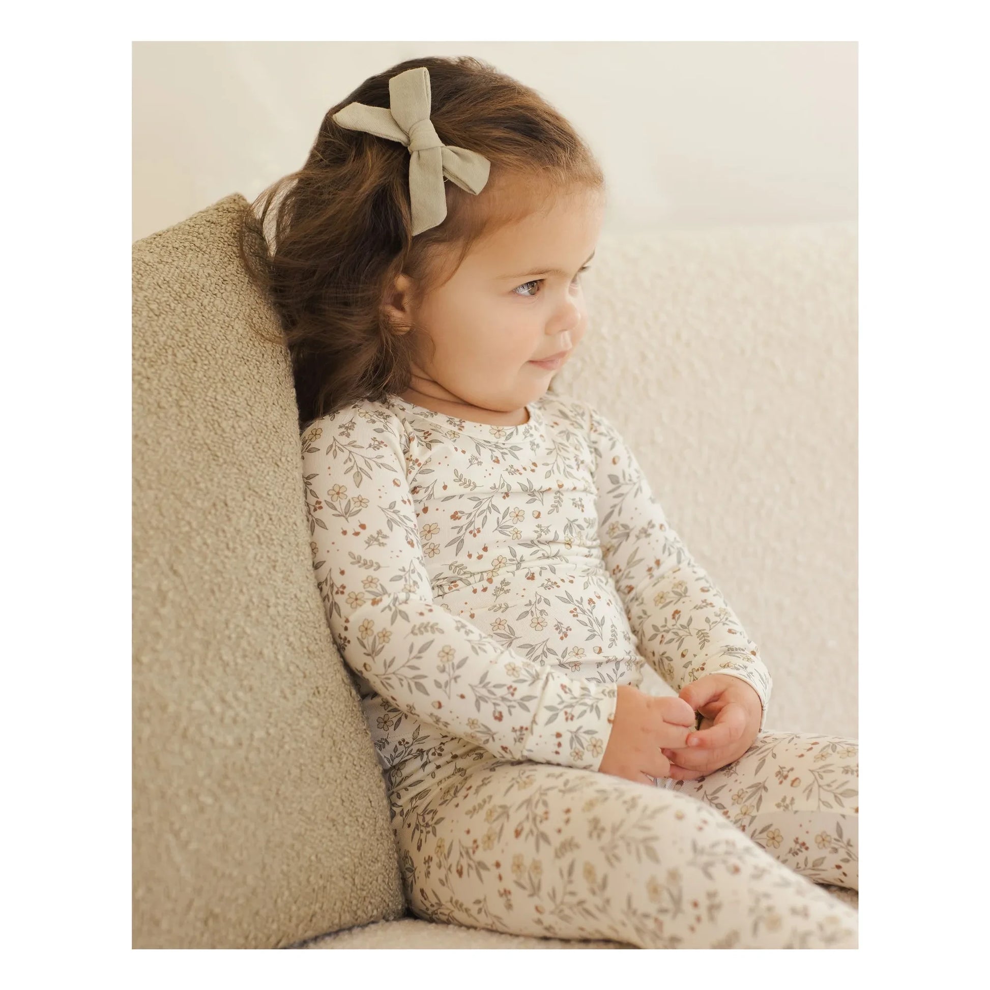 Quincy Mae - Bamboo floral pyjamas | Ivory