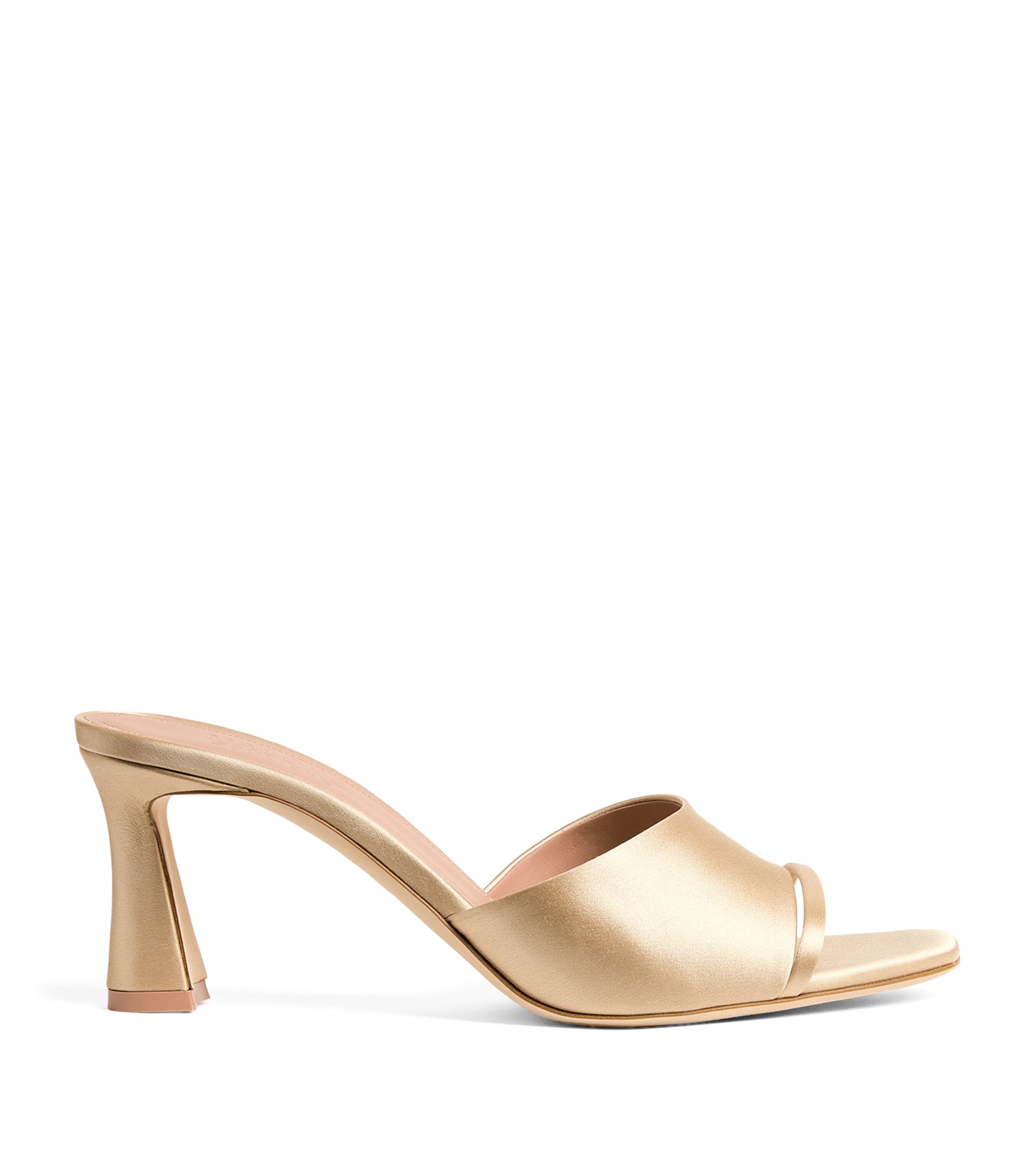 Malone Souliers Metallic Satin Roxanne Mules 70