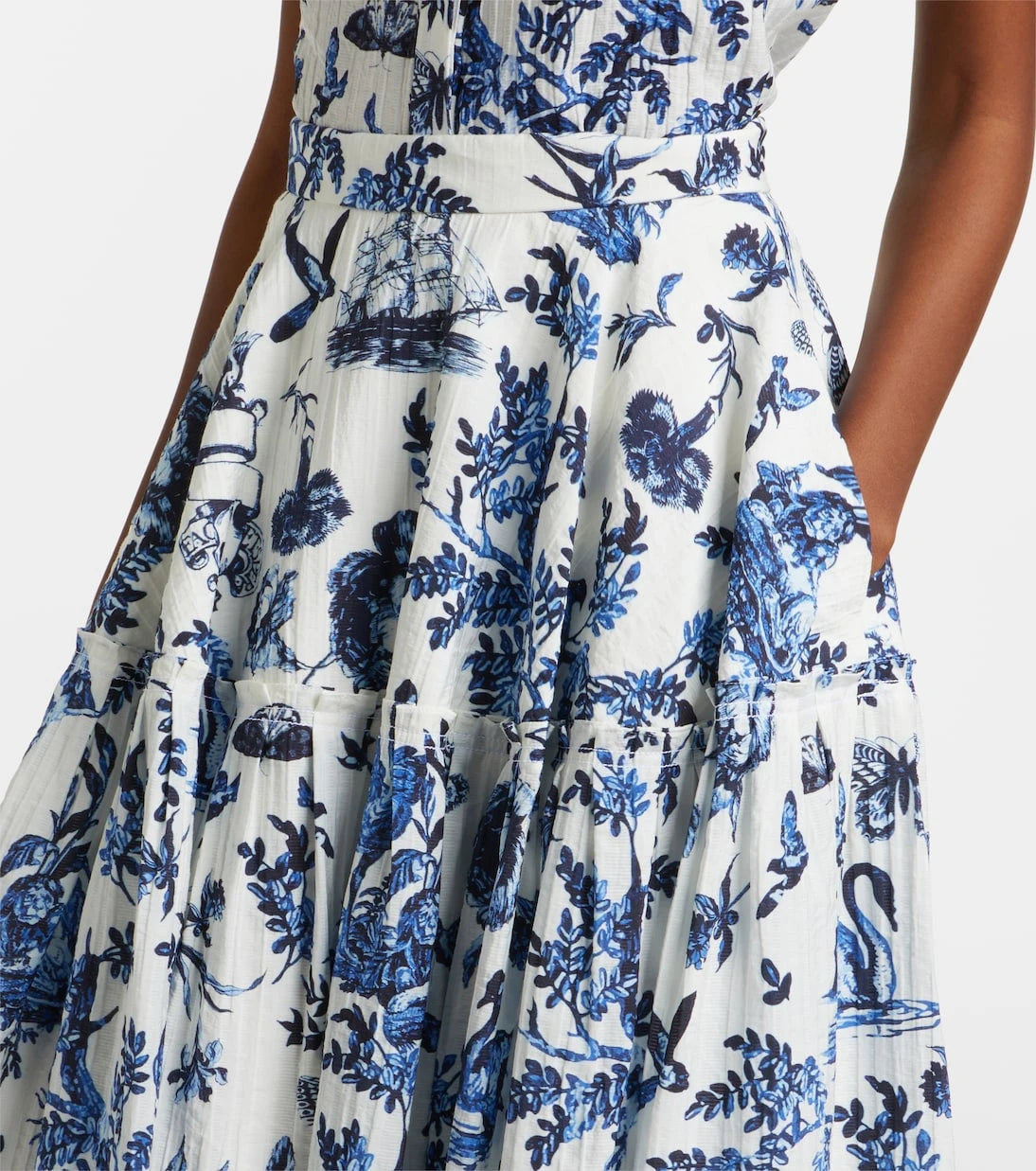 Erdem - Floral jacquard midi skirt