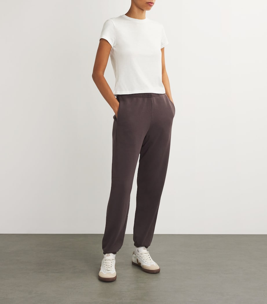 Skims White Cotton-Blend Shrunken T-Shirt