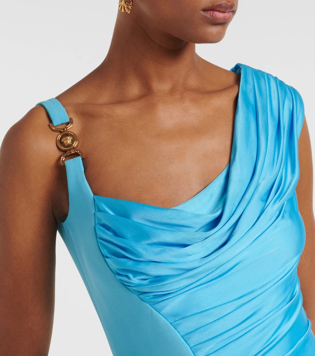 Versace - Medusa draped gown