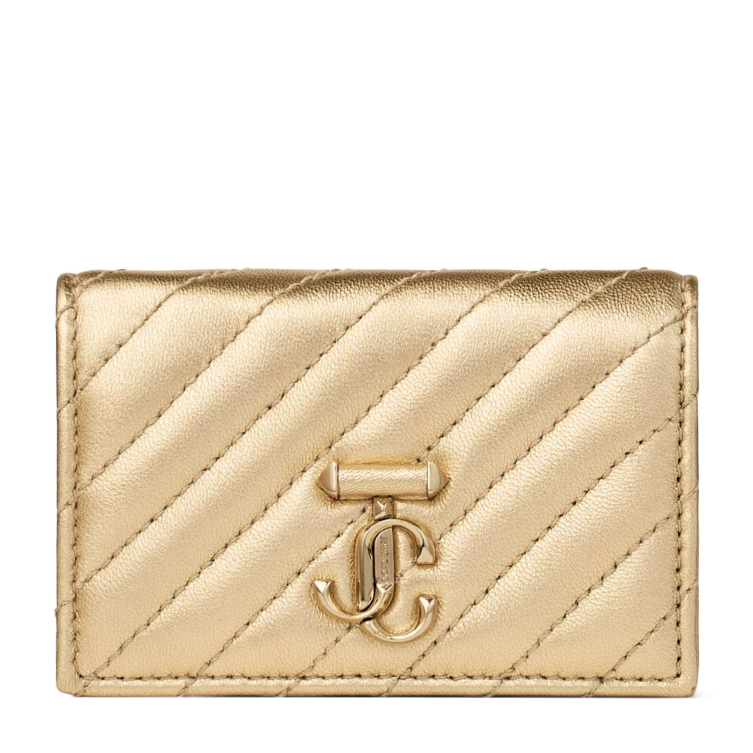 Jimmy Choo Gold Curve Nello Leather Wallet