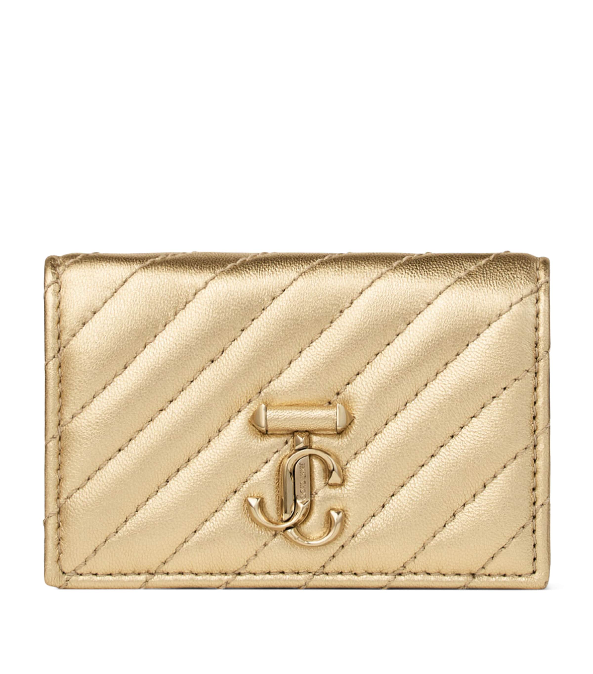 Jimmy Choo Gold Curve Nello Leather Wallet