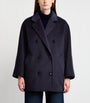 Max Mara Blue Wool-Cashmere Short 101801 Icon Coat