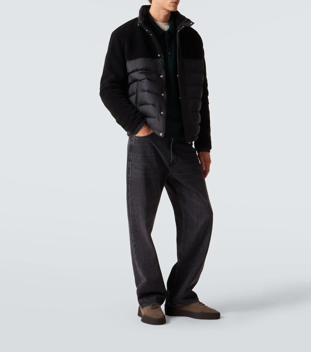 Moncler - Mistral down-paneled teddy jacket