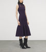 McQueen Purple Fringe-Detail Midi Dress