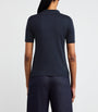 Silk-Cotton Open Polo Shirt NAVY