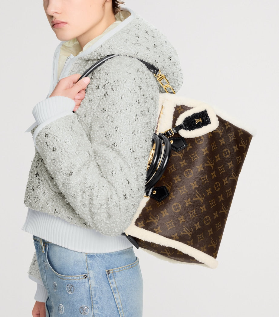 LOUIS VUITTON Canvas Speedy Soft 30 Teddy Shoulder Bag