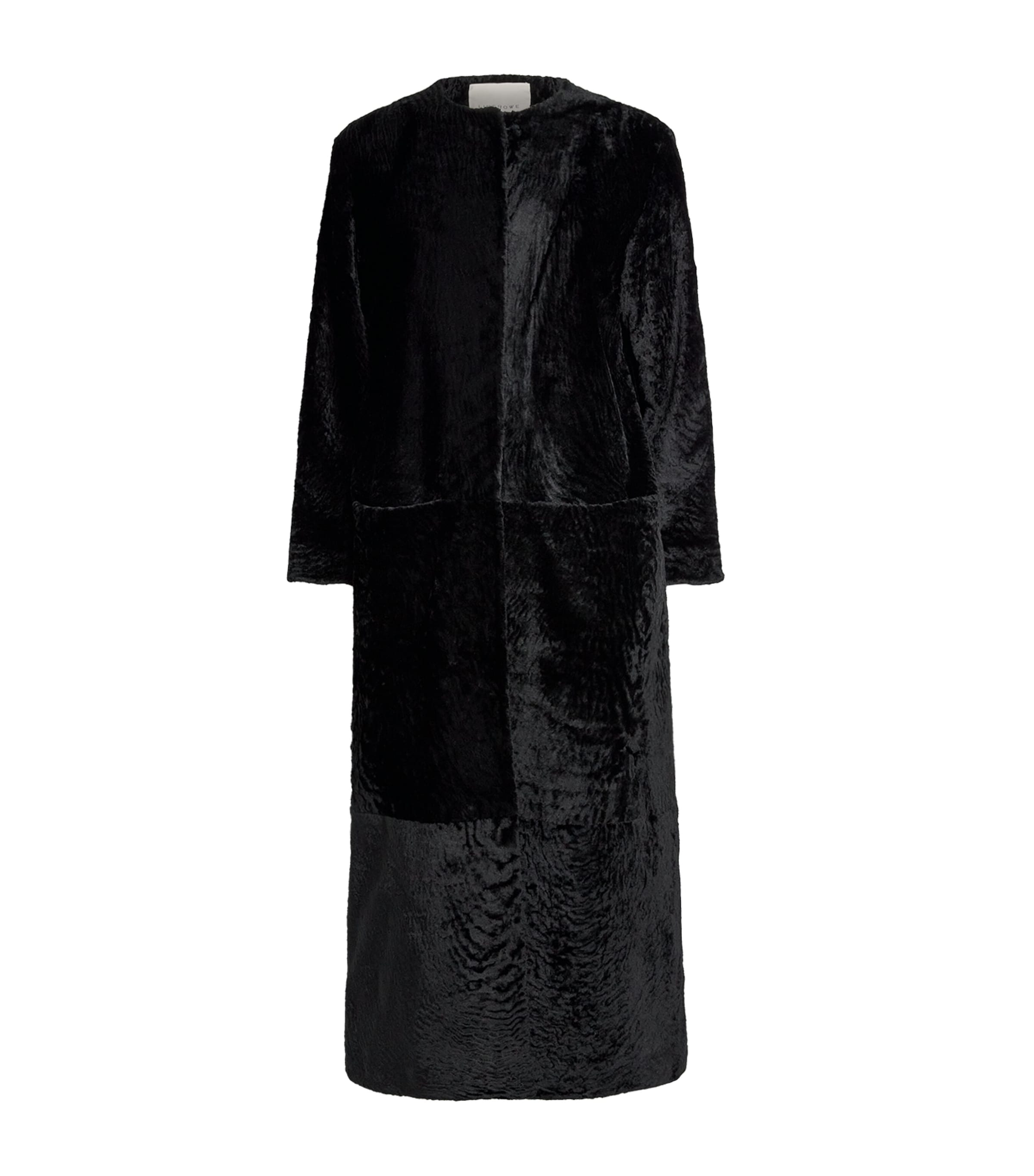 Black Sheepskin Shearling Ora Coat