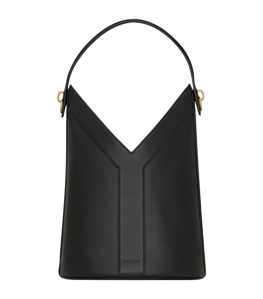 Saint Laurent Black Leather Y Bucket Bag