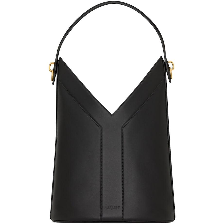 Saint Laurent Black Leather Y Bucket Bag