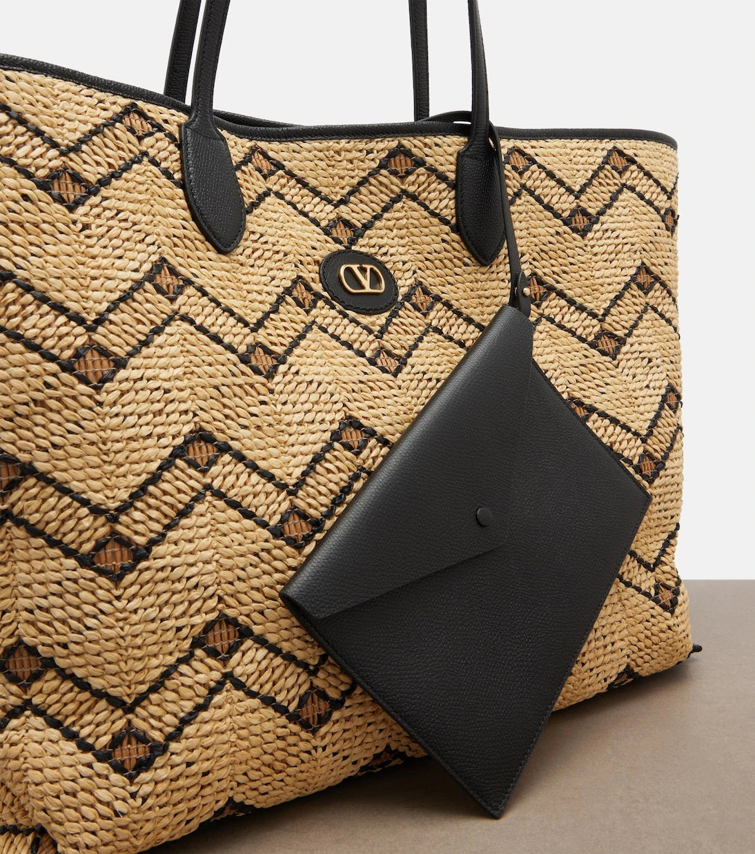 Valentino Garavani - VLogo Large raffia tote bag