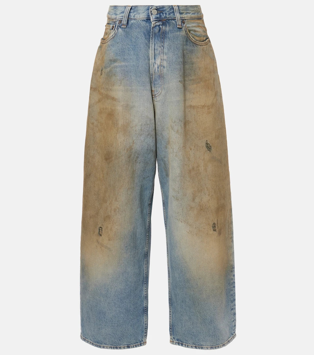 Acne Studios - Penicillin distressed mid-rise wide-leg jeans