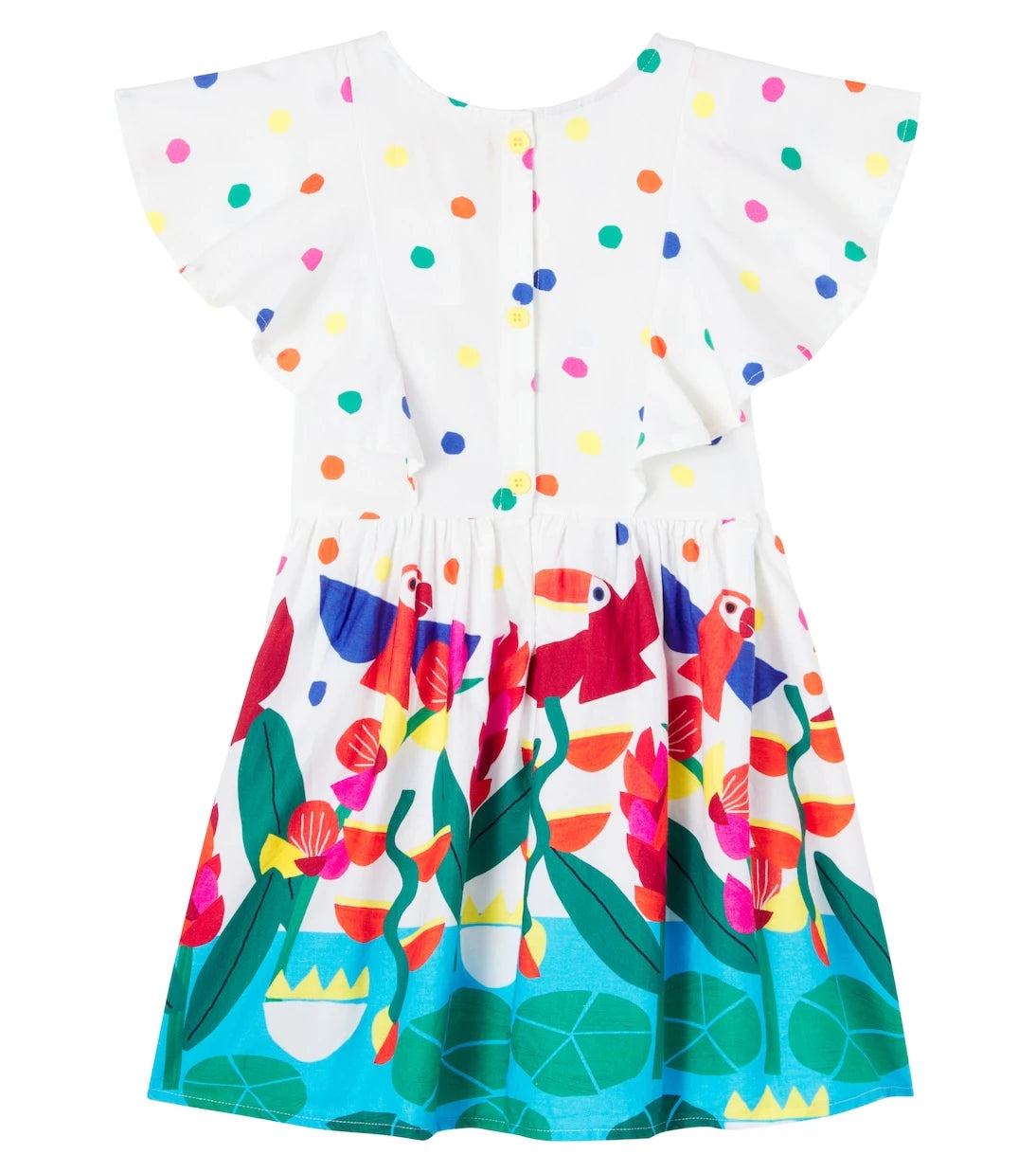 Fábula - Rainha das Águas printed cotton dress