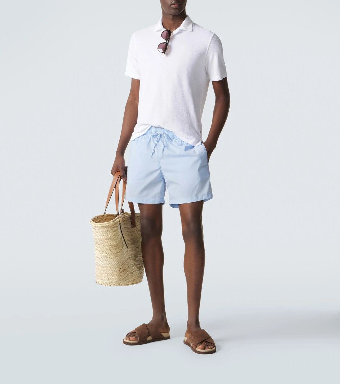 Fedeli - Cotton terry polo shirt