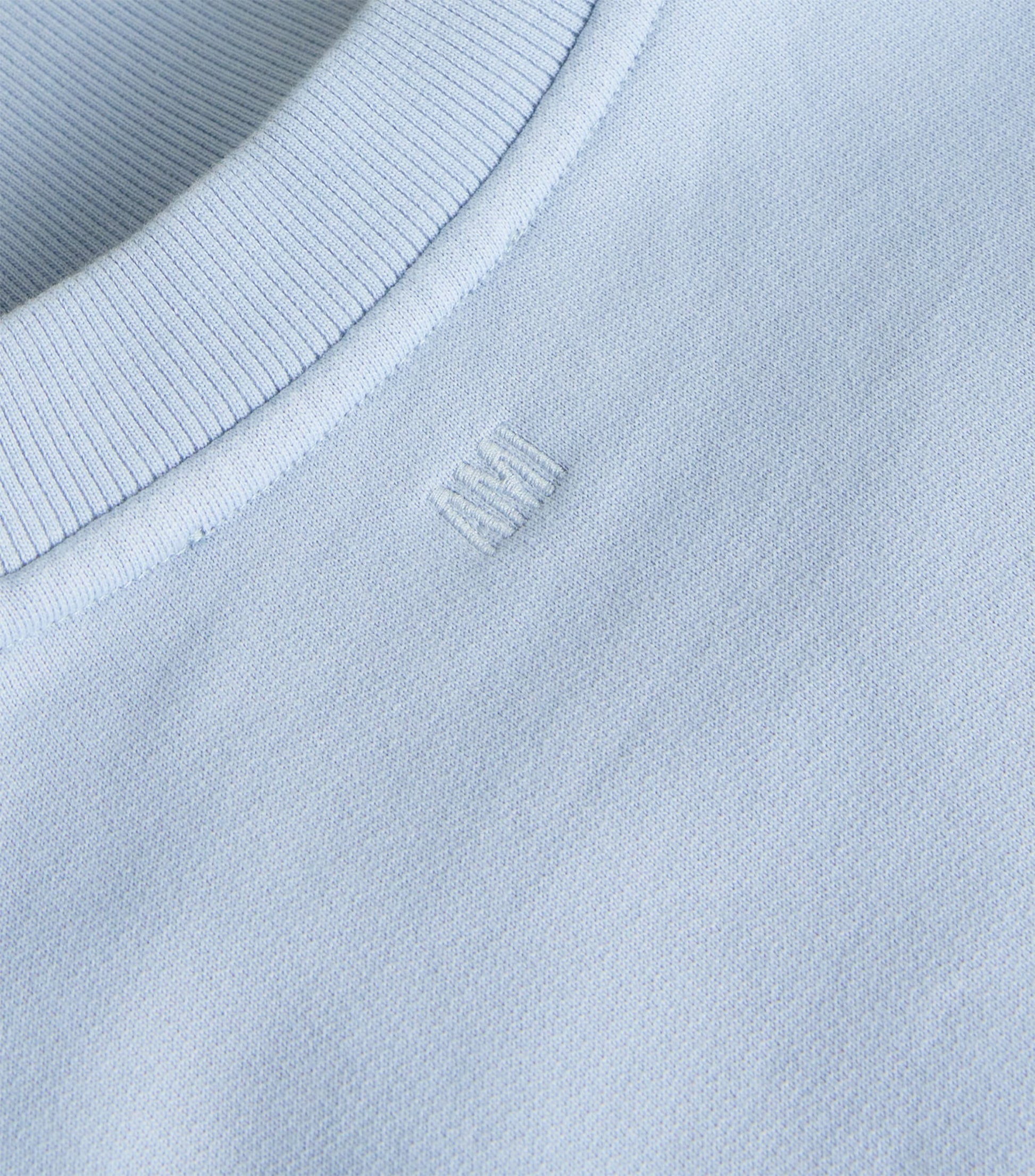 AMI Paris Blue Cotton Logo Sweatshirt