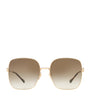 Gold Oversized Square Sunglasses