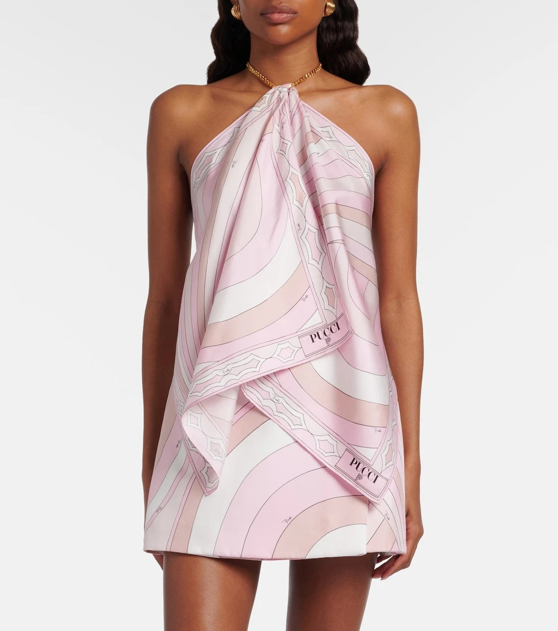Pucci - Iride halterneck silk twill top