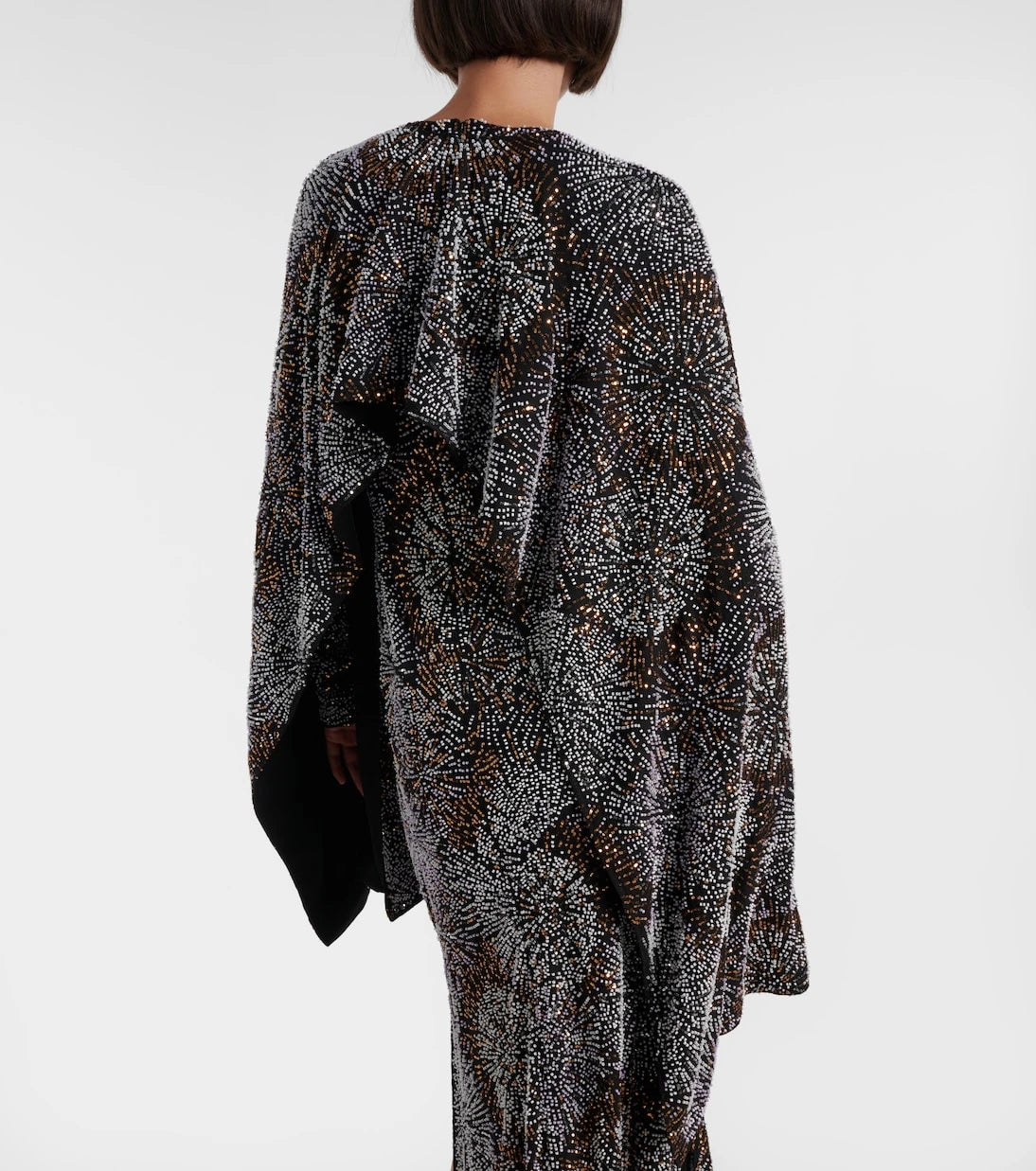 Rabanne - Embellished caped gown