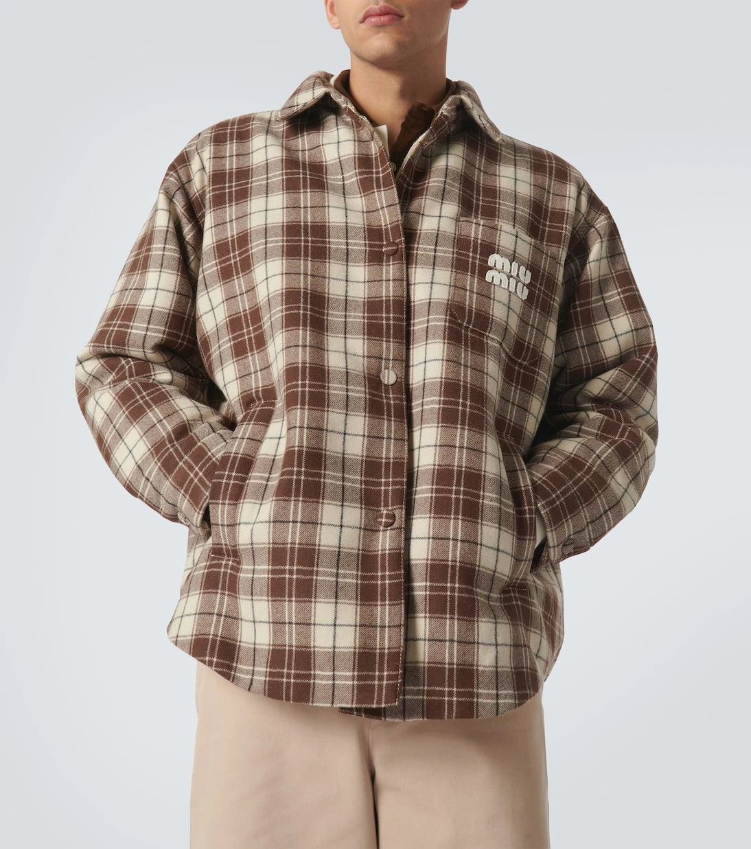 Miu Miu - Checked virgin wool jacket