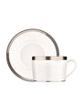 Christofle Porcelain Malmaison Espresso Cup and Saucer