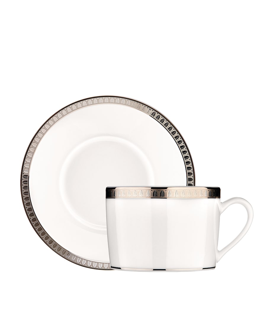 Christofle Porcelain Malmaison Espresso Cup and Saucer
