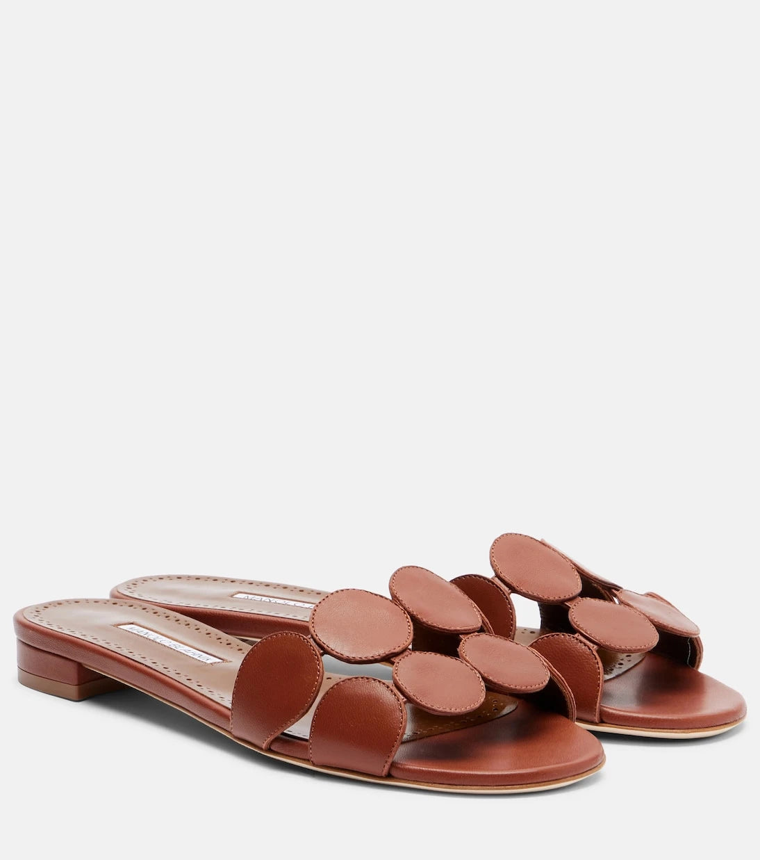 Manolo Blahnik - Haribalmuflat leather slides
