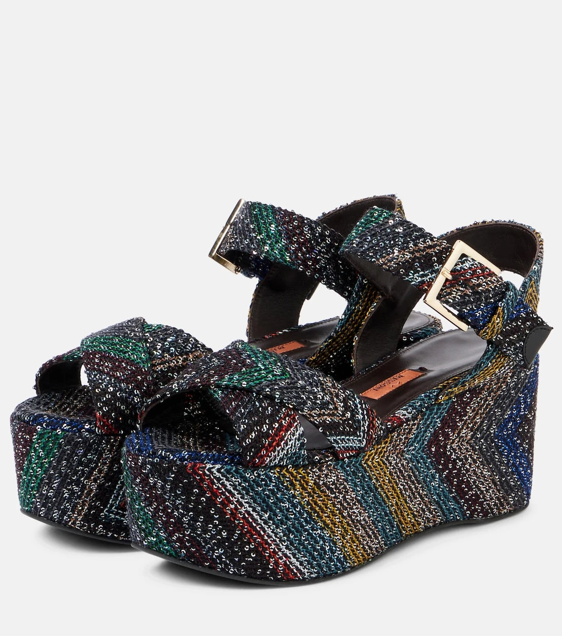 Missoni - صندل بلاتفورم مرصع بالترتر جوليا كابردوني