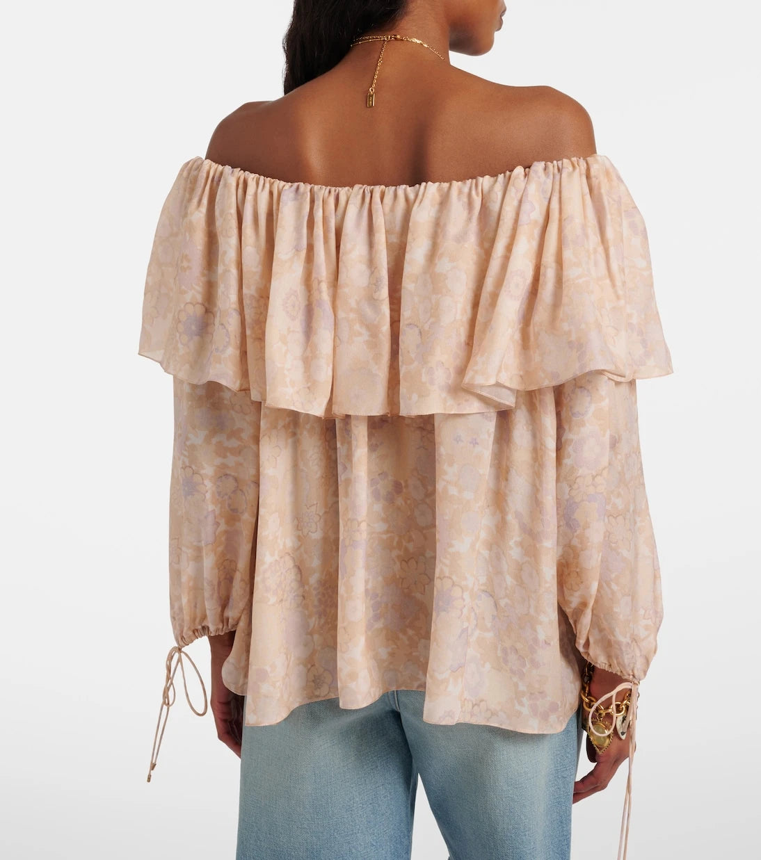 Chloé - Floral silk charmeuse top