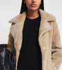 Arma Beige Shearling-Leather Reversible RIEN coat