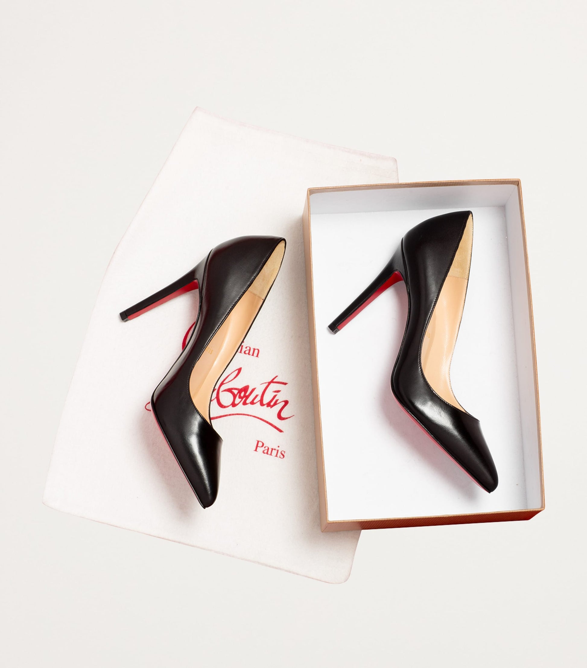 Christian Louboutin Black Pigalle Nappa Leather Pumps 100