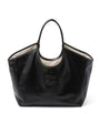 Black Leather Ivy Tote Bag