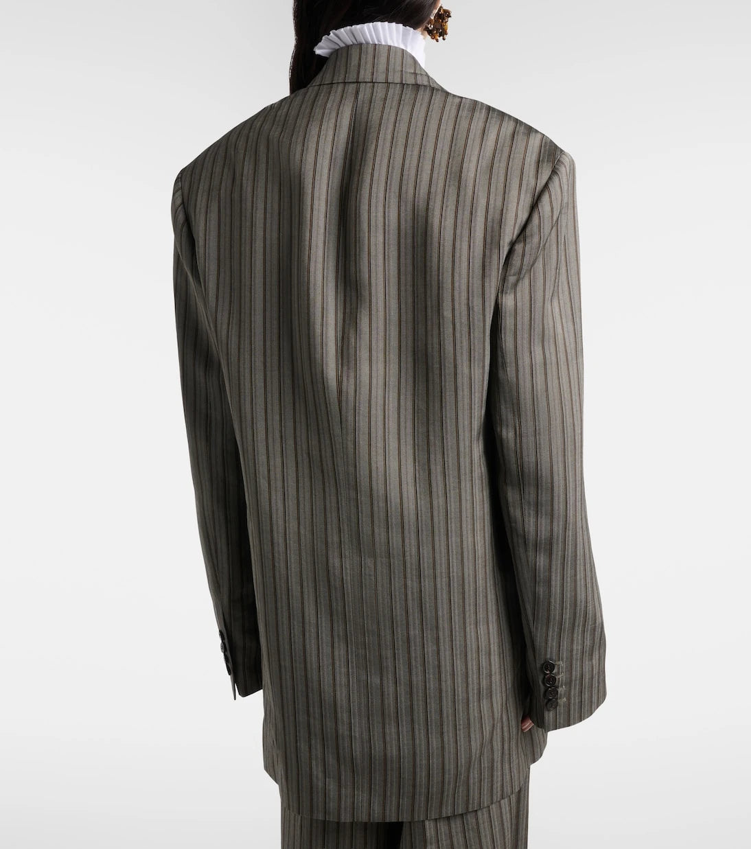 Dries Van Noten - Striped double-breasted oversized blazer